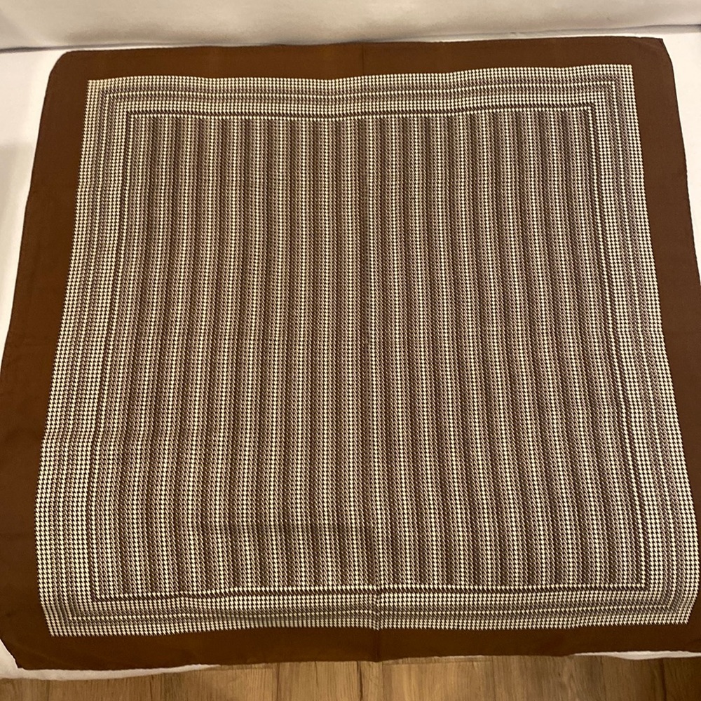 Square women’s scarf black brown white multicolored